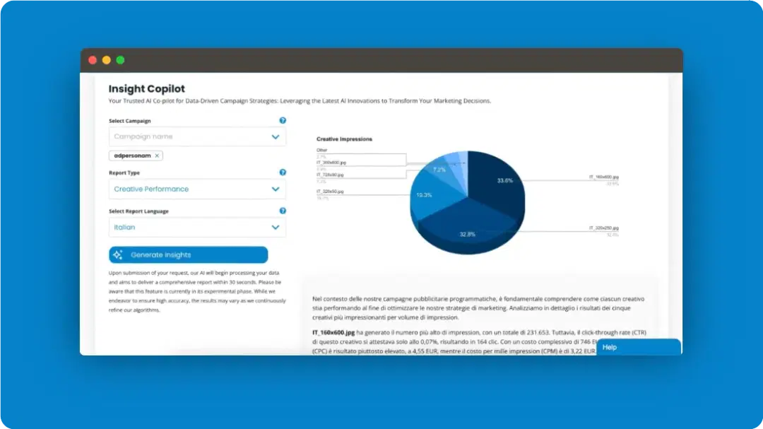 Screenshot of Insights Copilot