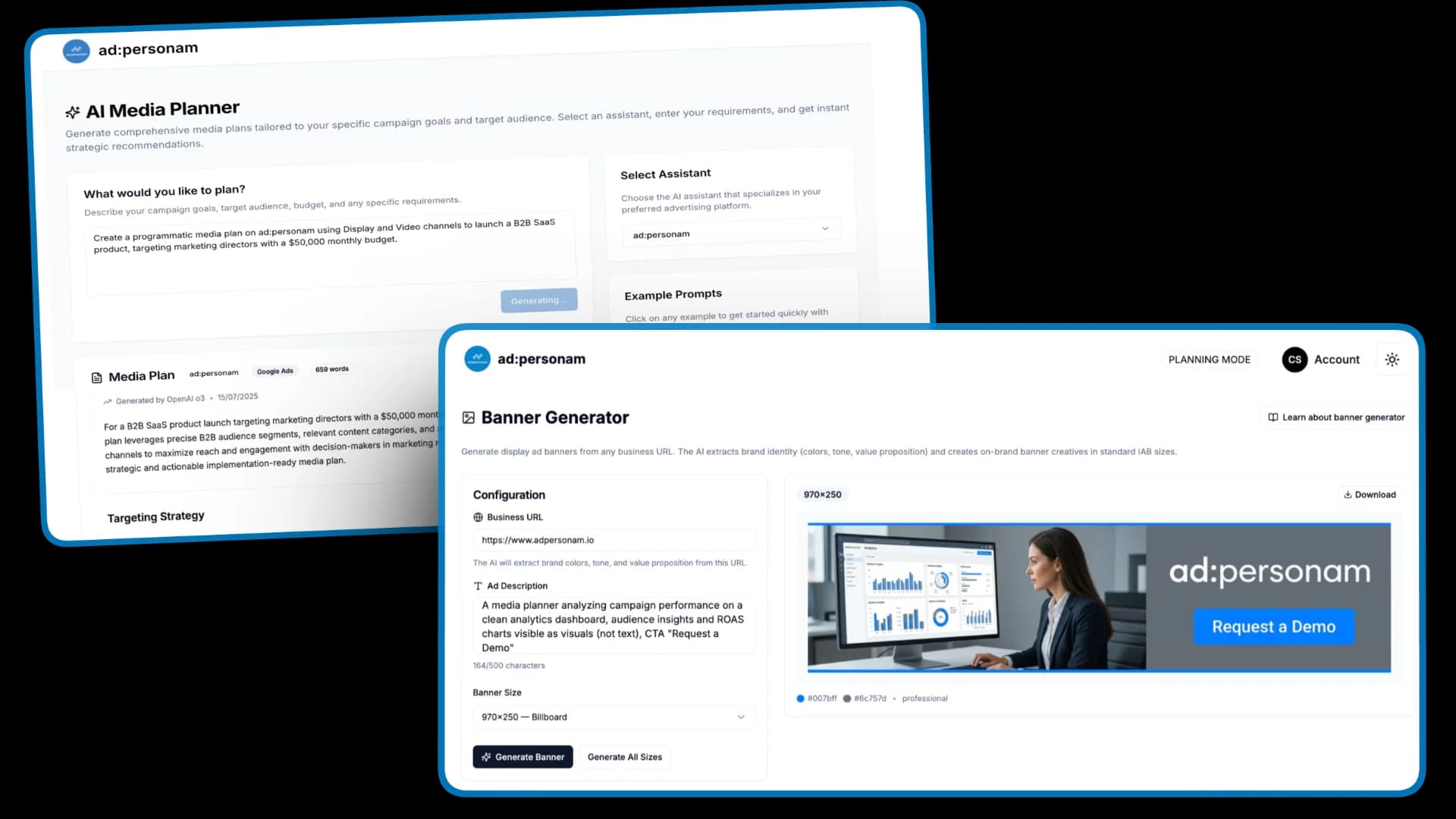 AI-powered campaign planning and creative tools